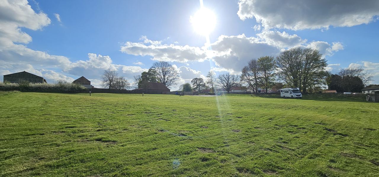 Yorkshire Wolds caravan site grass pitches