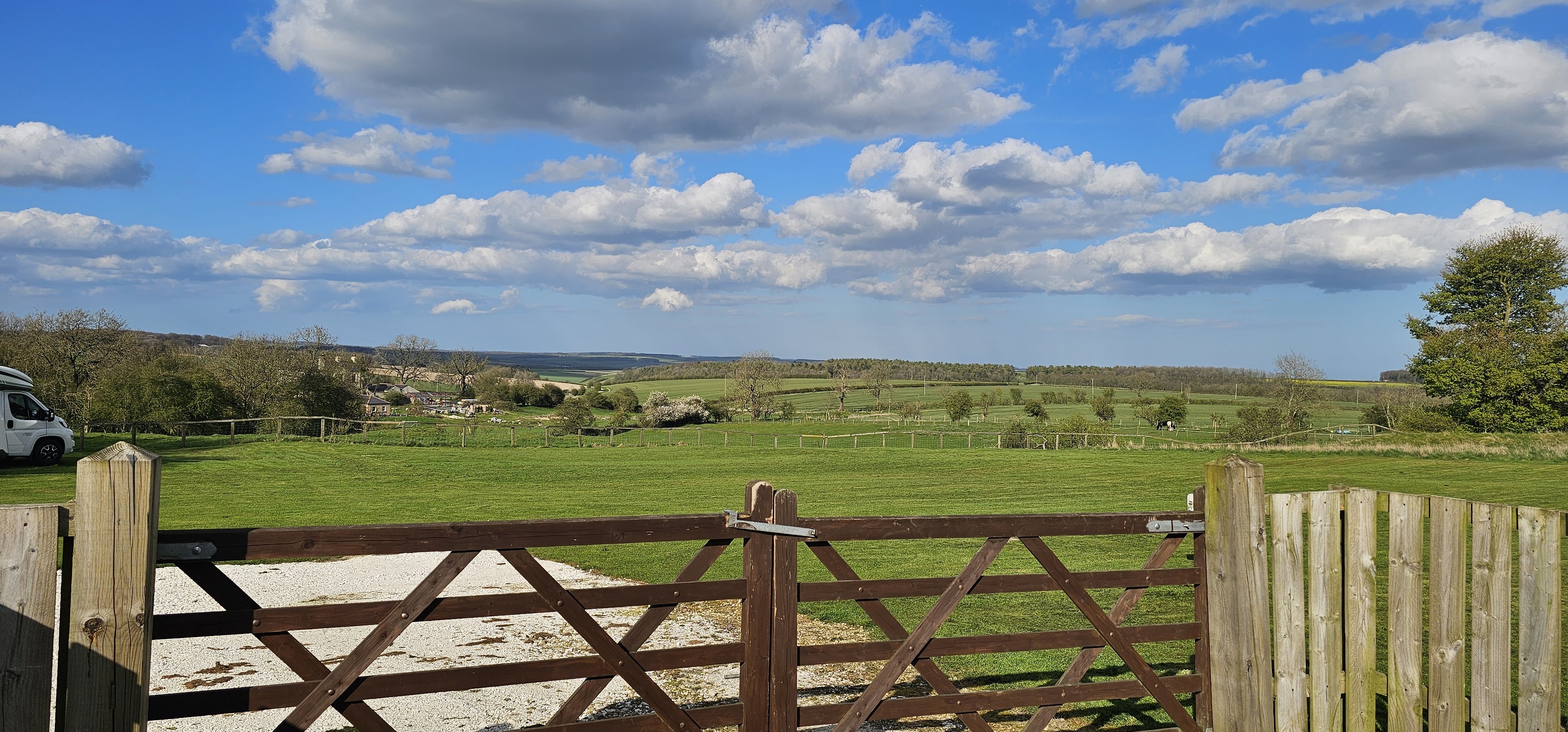 Quiet caravan site Huggate Yorkshire Wolds