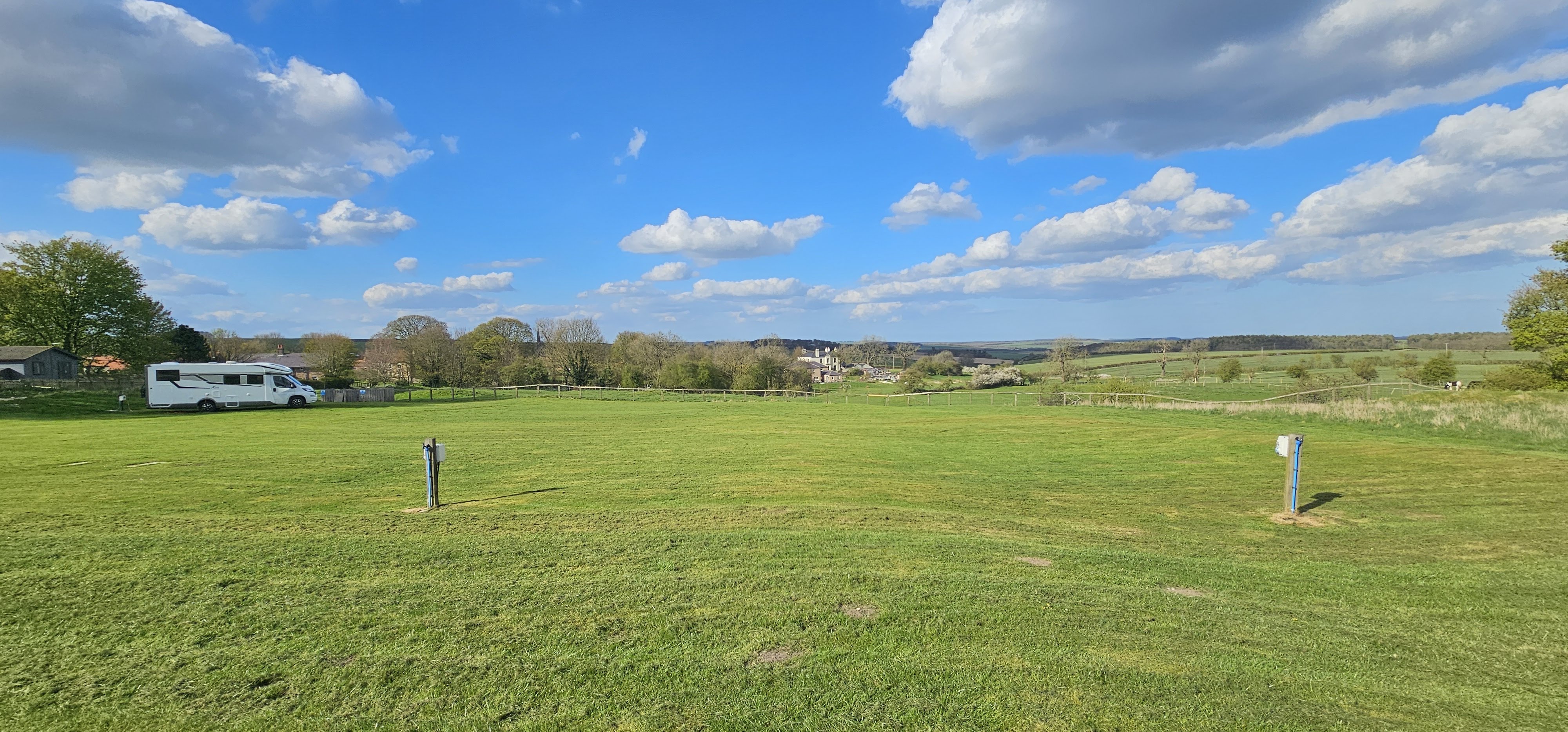 Yorkshire Wolds caravan site grass pitches