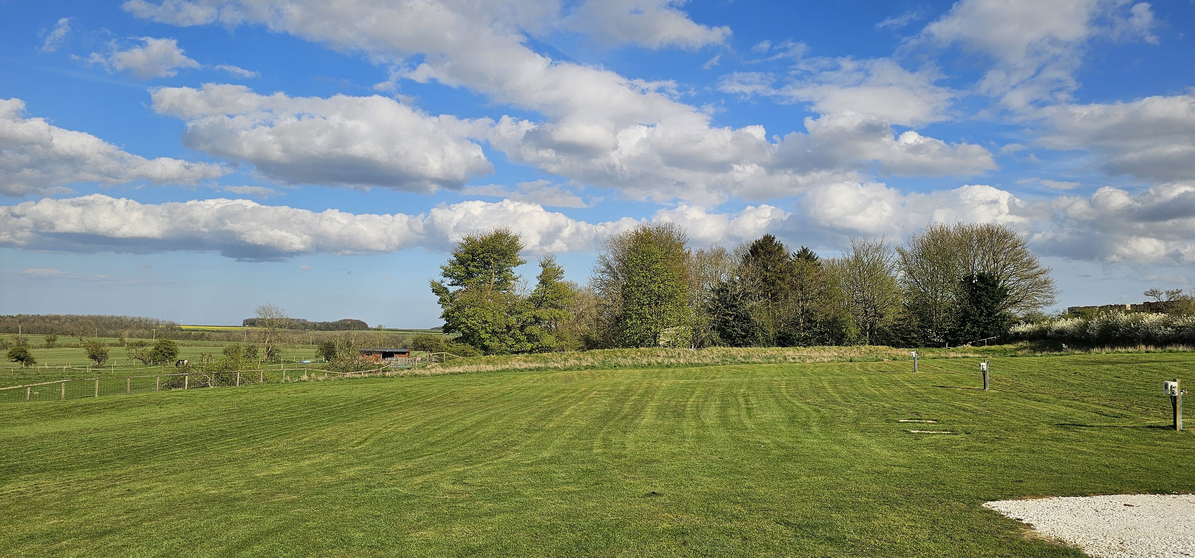 Caravan site in Huggate Yorkshire Wolds
